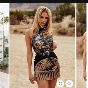 Gold Fringe Sequin Dress